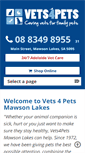 Mobile Screenshot of mawsonlakes.vets4pets.com.au