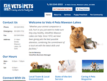 Tablet Screenshot of mawsonlakes.vets4pets.com.au